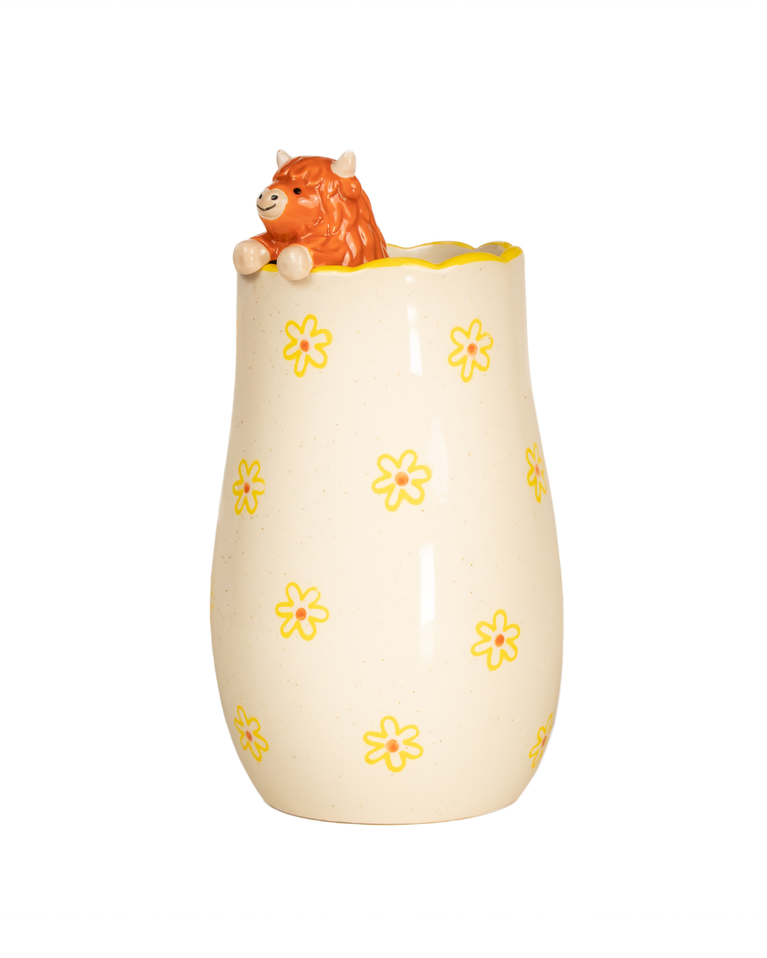 Peeking Highland Cow vase – høylandsfe vase 🐮🌿