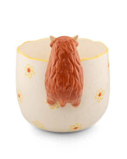 Peeking Highland Cow potte – høylandsfe 🐮