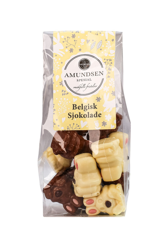 Fylte påskeharer m/belgisk sjokolade