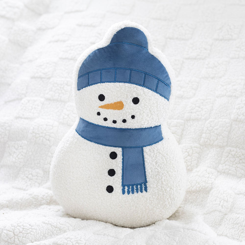 Snømann – Myk bouclé-pute