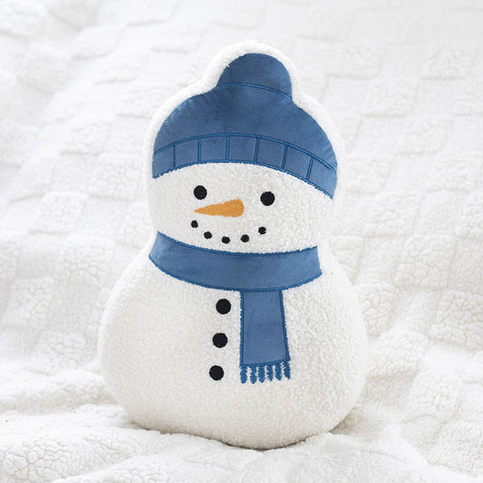 Snømann – Myk bouclé-pute