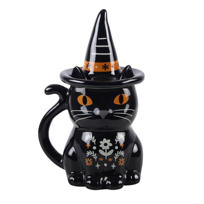 Frightful Black Cat krus med lokk