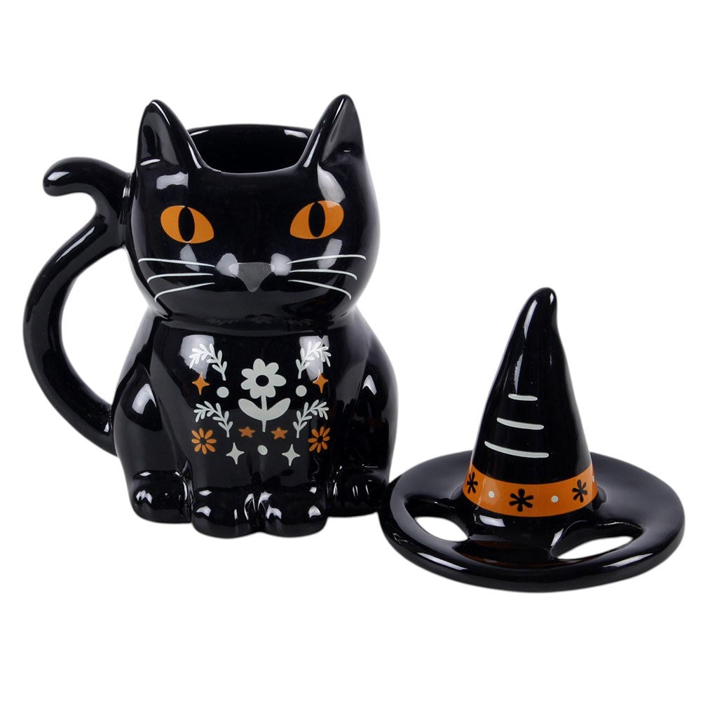 Frightful Black Cat krus med lokk