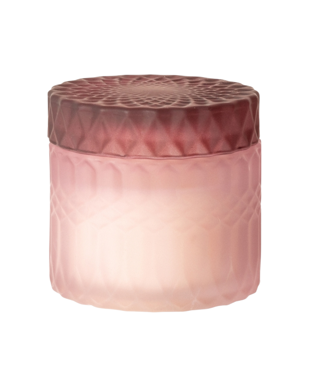 Duftlys med lokk – rosa/rød