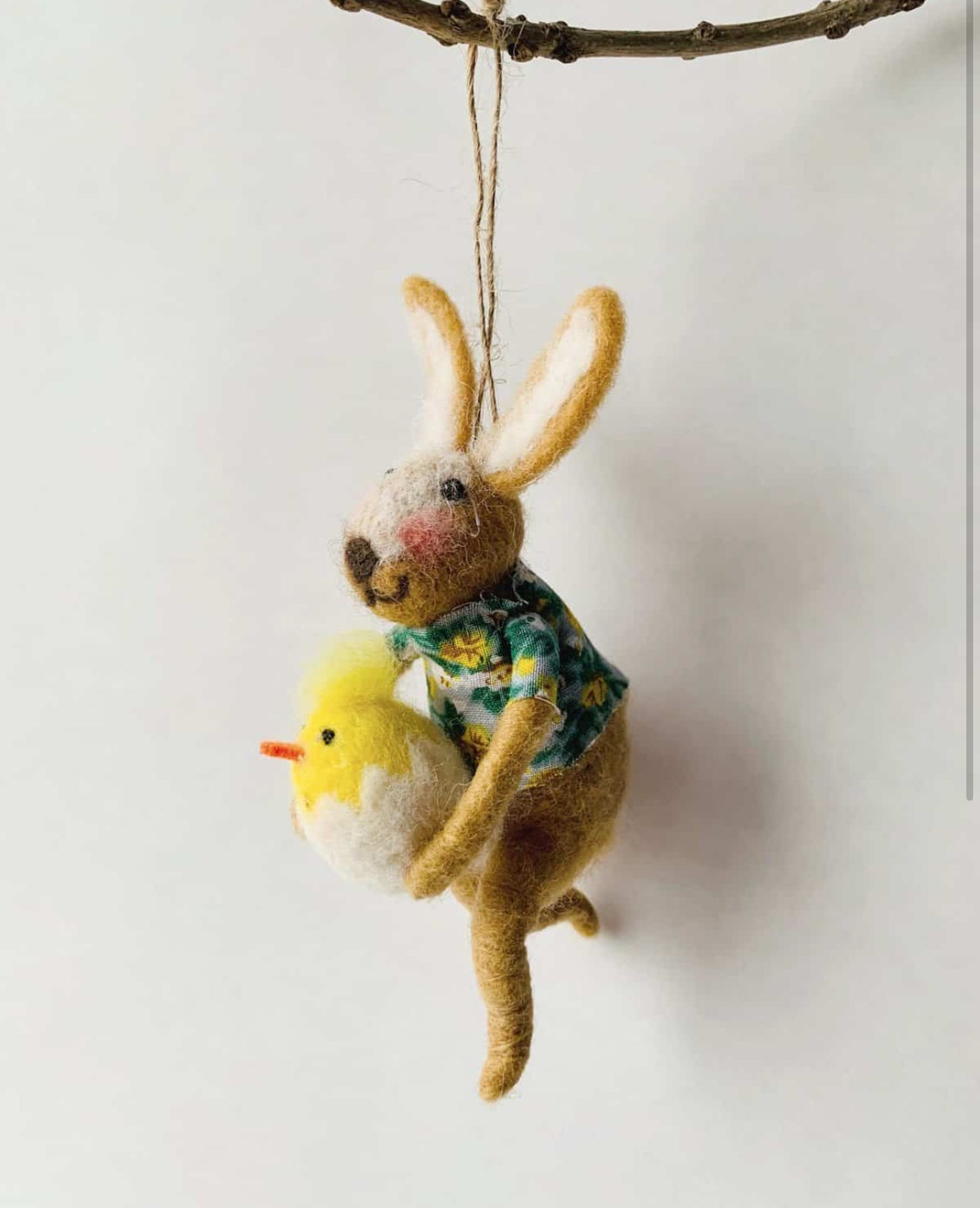 Hare M Påskekylling H 12 Cm