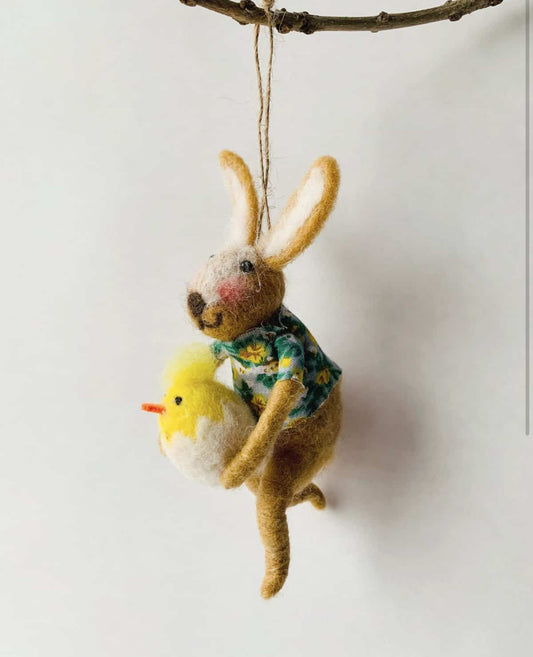 Hare M Påskekylling H 12 Cm