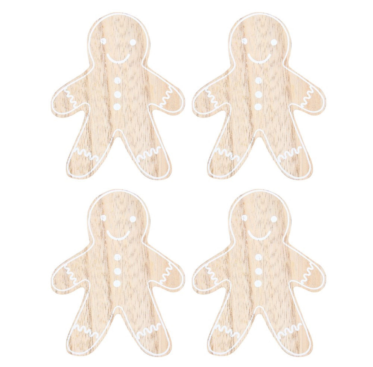 Gingerbread Man - Sett med 4 bordskånere