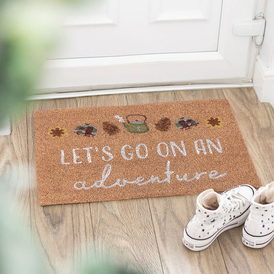 Dørmatte i kokos – "Let's Go on an Adventure"