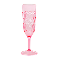 Akryl Champagneglass Rosa