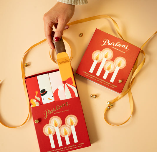 Pärlans Adventskalender – 4 sjokoladetrukne karameller