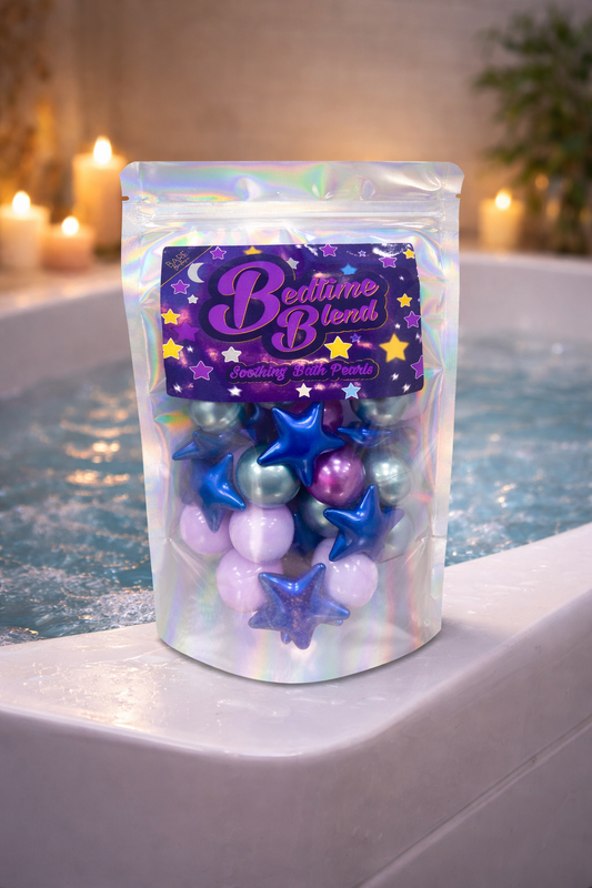 Bedtime Blend - 30 Bath Pearls. Lavender, Coconut and Lotus.