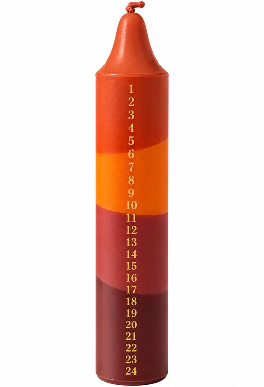 Adventslys -  Dark Orange / Orange / Pink/ Red