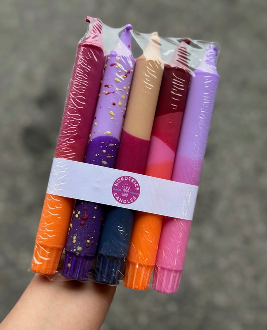 5 pk kunstlys - Pastel Party Sunset Mix