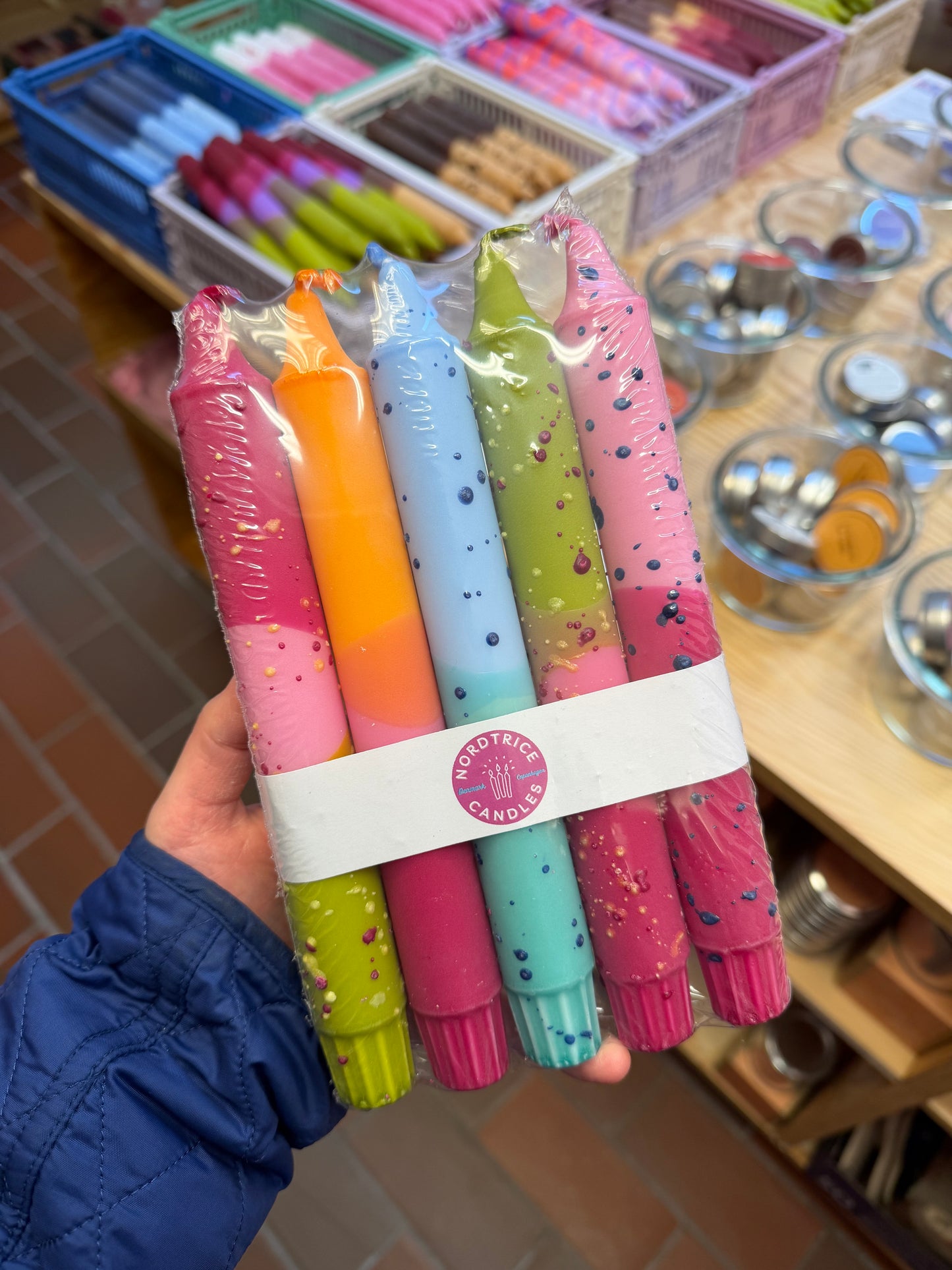 5 pk kunstlys - Spring Fuchsia Confetti