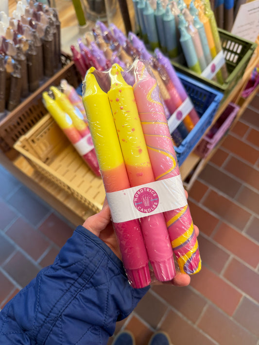 3 pk kunstlys -  Pink / Yellow Pastel