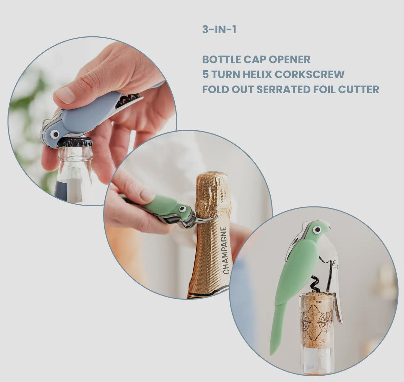 Undulat Flaskeåpner Grønn