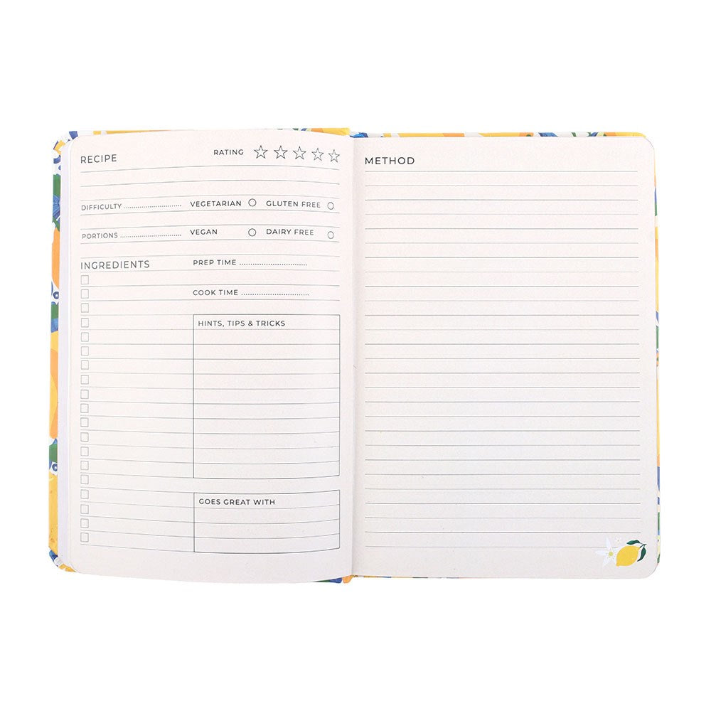 Oppskriftsbok A5 – Italienske Sitroner 🍋