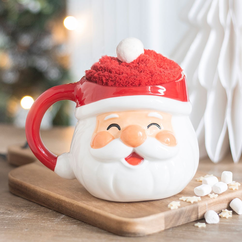Jolly Santa – Gavesett med julekrus og sokker