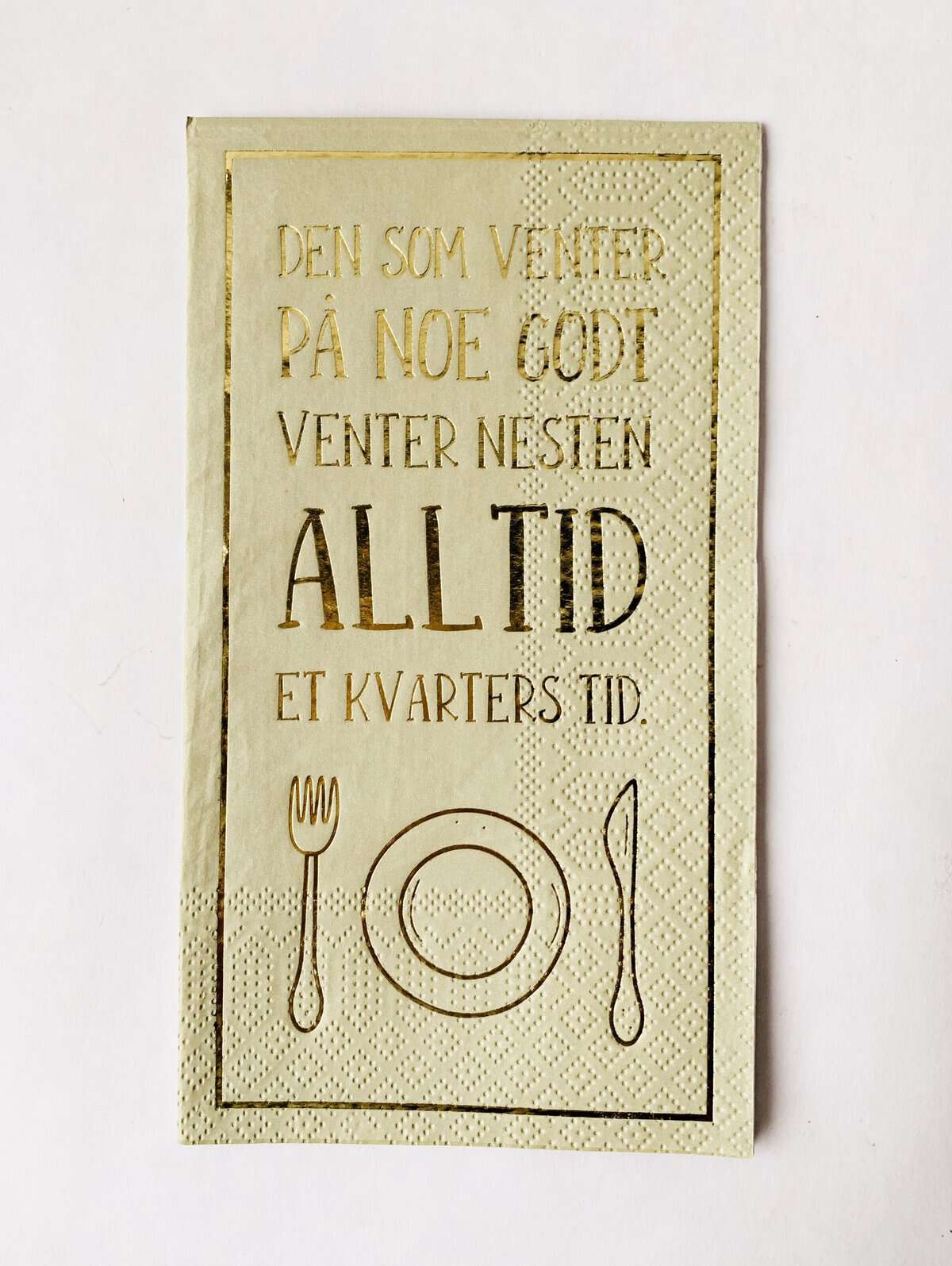 Serviett Buffet - Den som venter på noe godt