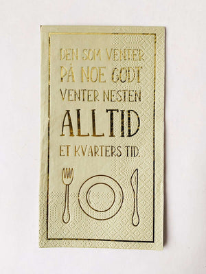 Serviett Buffet - Den som venter på noe godt