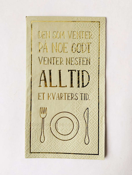 Serviett Buffet - Den som venter på noe godt