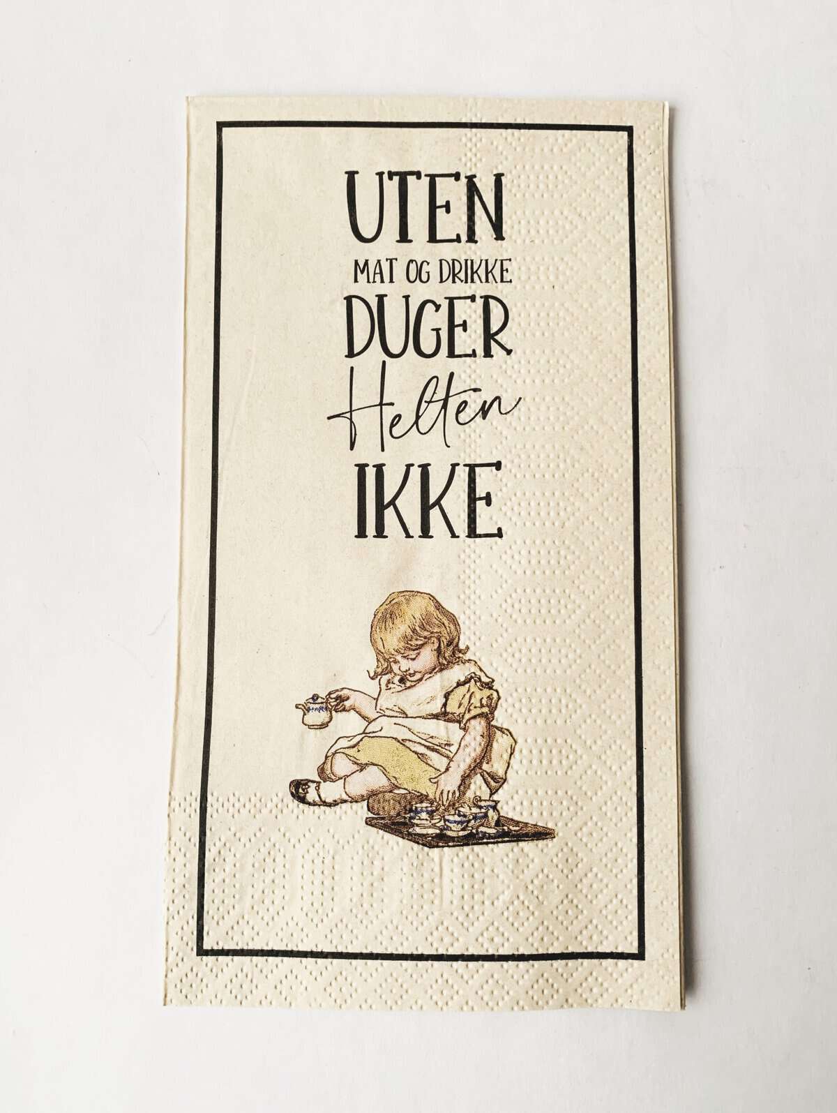 Serviett Buffet - Uten mat og drikke duger helten ikke