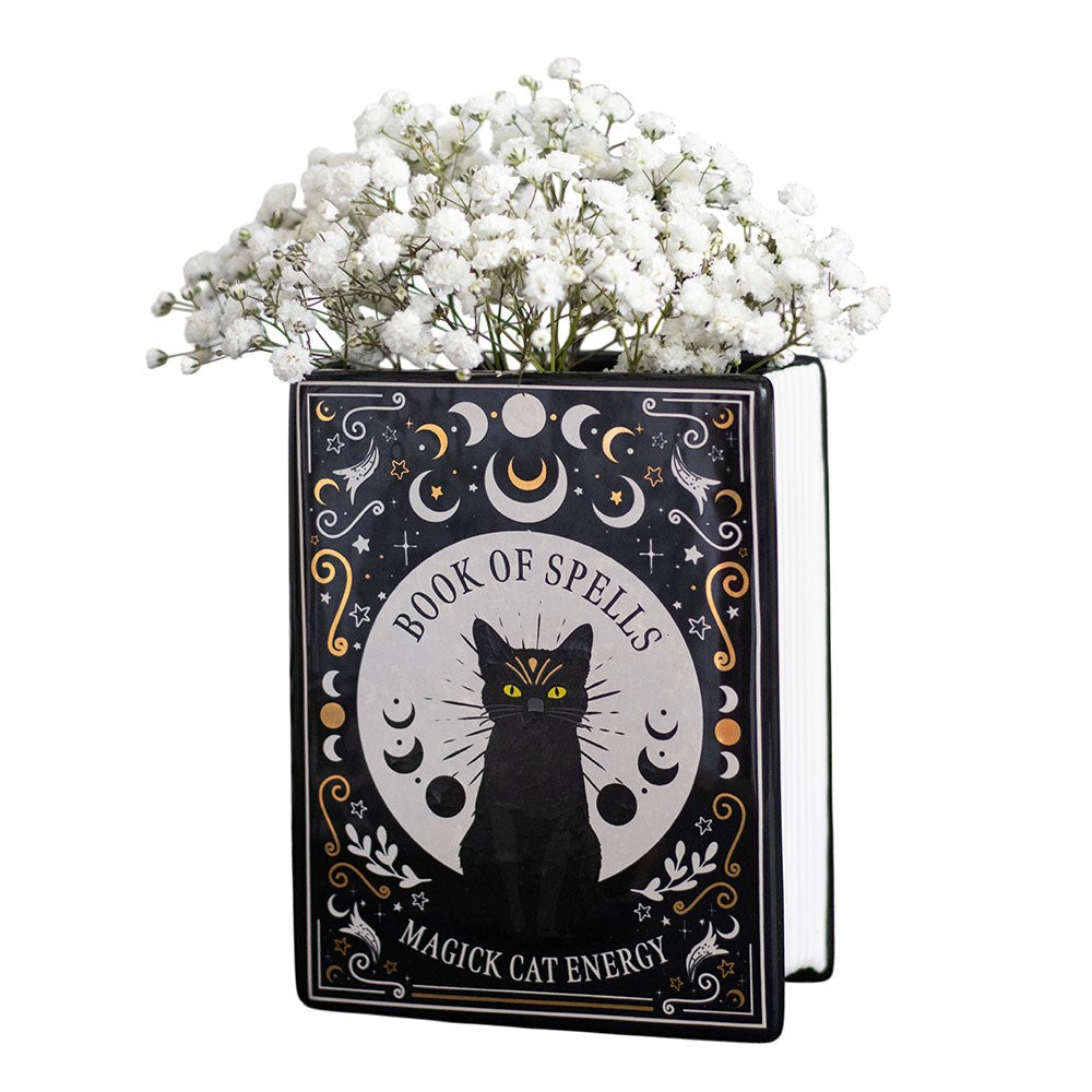 Black Cat Magic Book of Spells bokvase