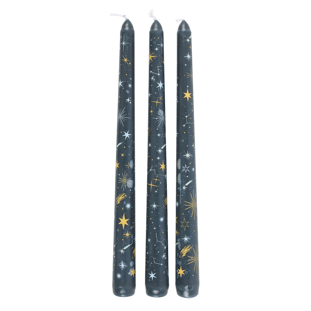 Set of 3 Starry Night – Uparfymerte stakelys 🌟🕯️