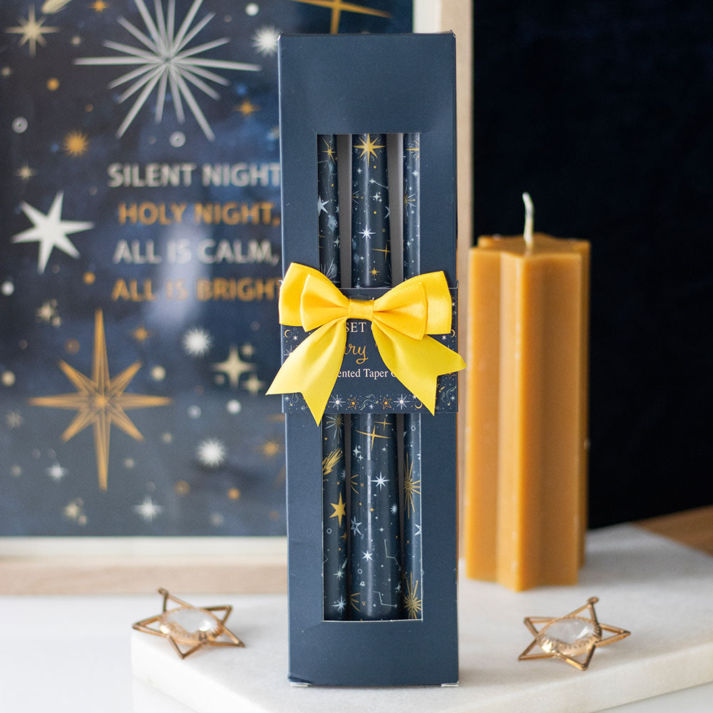 Set of 3 Starry Night – Uparfymerte stakelys 🌟🕯️