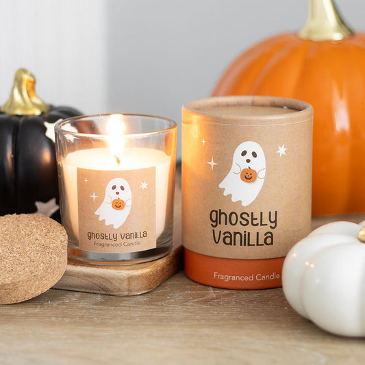 Ghostly Vanilla duftlys - på vei inn