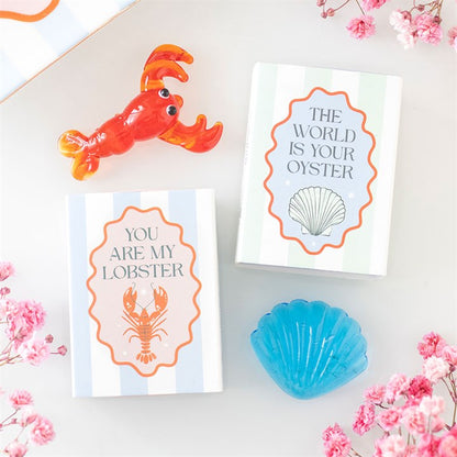 🐚 Glass tokens – liten gave skjell/hummer