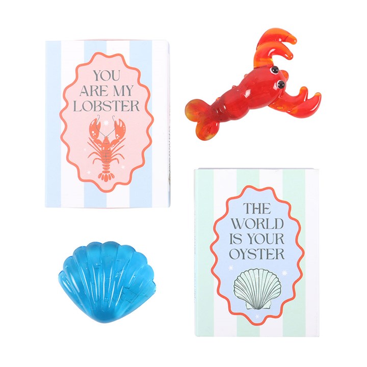 🐚 Glass tokens – liten gave skjell/hummer