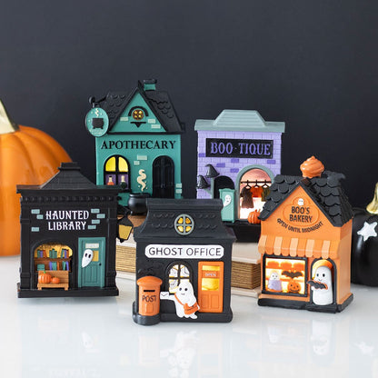 Haunted Library LED hus – Halloween dekorasjon