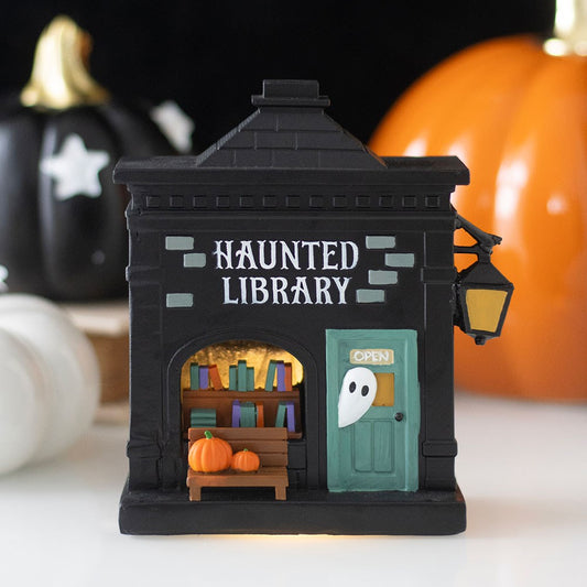 Haunted Library LED hus – Halloween dekorasjon