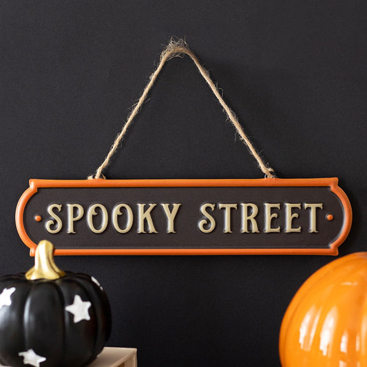 Spooky Street Metallskilt