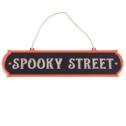 Spooky Street Metallskilt