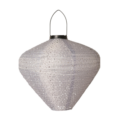 Solcellelampe – grå rislampe til uteplassen 33 x H30 cm