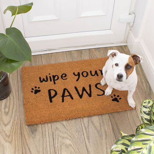 Dørmatte i kokos – "Wipe Your Paws"