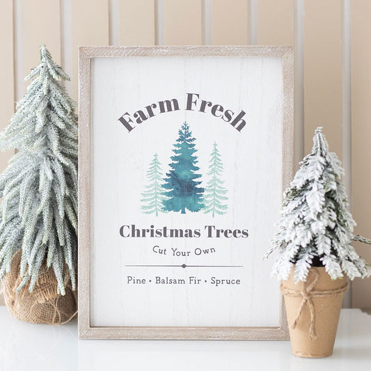 Farm Fresh Christmas Trees – Skilt med ramme