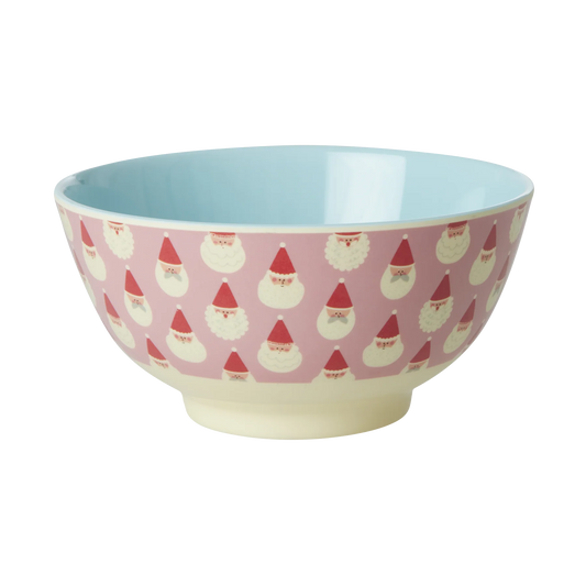 Medium Melamin skål - Santa Baby Print