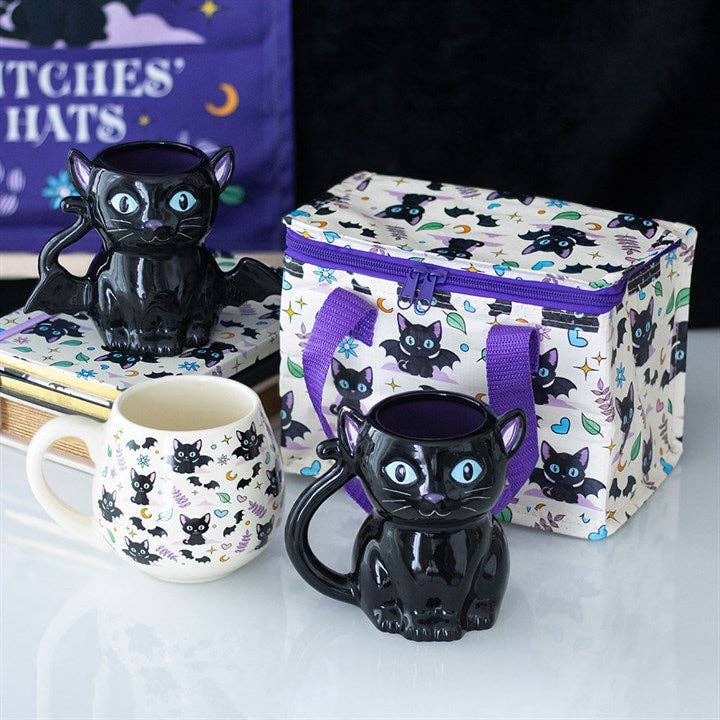 Cute and Creepy Gothic Black Cat Halloween Krus