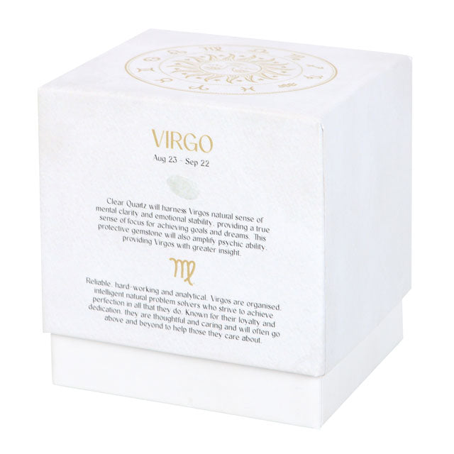 Virgo (Jomfruen) Sandalwood & Patchouli Zodiac Crystal Candle