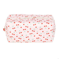 Heart Cherry Print Makeup Bag