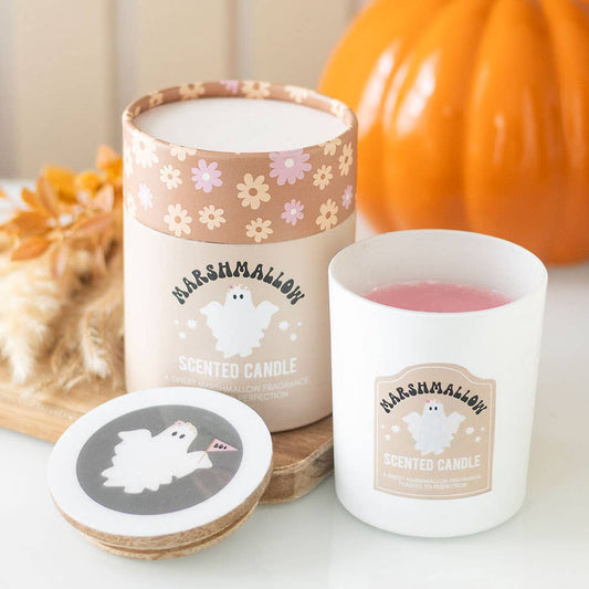 Ghost Toasted Marshmallow Halloween Candle
