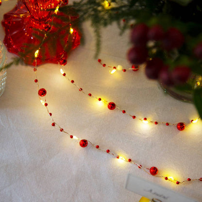 LED-lysslynge med røde bær – 3 meter