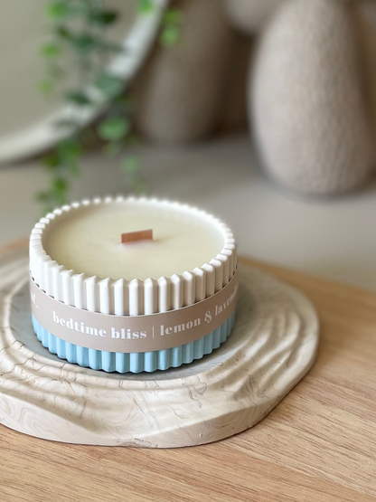 Bedtime Bliss - Lemon & Lavender Stoneware Soy Wax Candle
