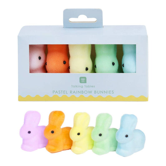 Pastel Easter Bunny Rabbit dekorasjoner - 5 Pak