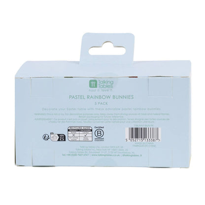Pastel Easter Bunny Rabbit dekorasjoner - 5 Pak
