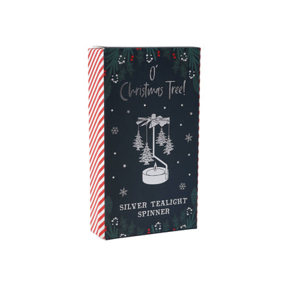 Silver Christmas Tree Telys Englespill