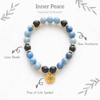 Inner Peace Blue Lace Agate Crystal Essential Oil - Gavesett